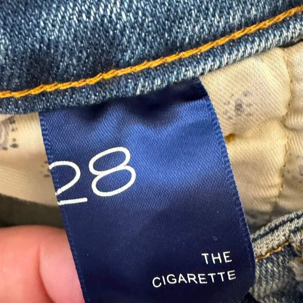 Pilcro and The Letterpress The Cigarette Distressed Denim Jeans 28 NWT